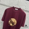 6931a281ccd8ab3d7af96945 Hermes 2025 Spring/Summer New Arrival Moon Horse Print Custom Double Gauze Plain Cotton Short Sleeve T-Shirt Unisex