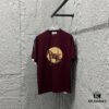 6931a281ccd8ab3d7af96946 Hermes 2025 Spring/Summer New Arrival Moon Horse Print Custom Double Gauze Plain Cotton Short Sleeve T-Shirt Unisex