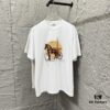 6931a282ccd8ab3d7af9694e Hermes 2025 Spring/Summer New Arrival Moon Horse Print Custom Double Gauze Plain Cotton Short Sleeve T-Shirt Unisex