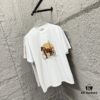 6931a282ccd8ab3d7af96950 Hermes 2025 Spring/Summer New Arrival Moon Horse Print Custom Double Gauze Plain Cotton Short Sleeve T-Shirt Unisex