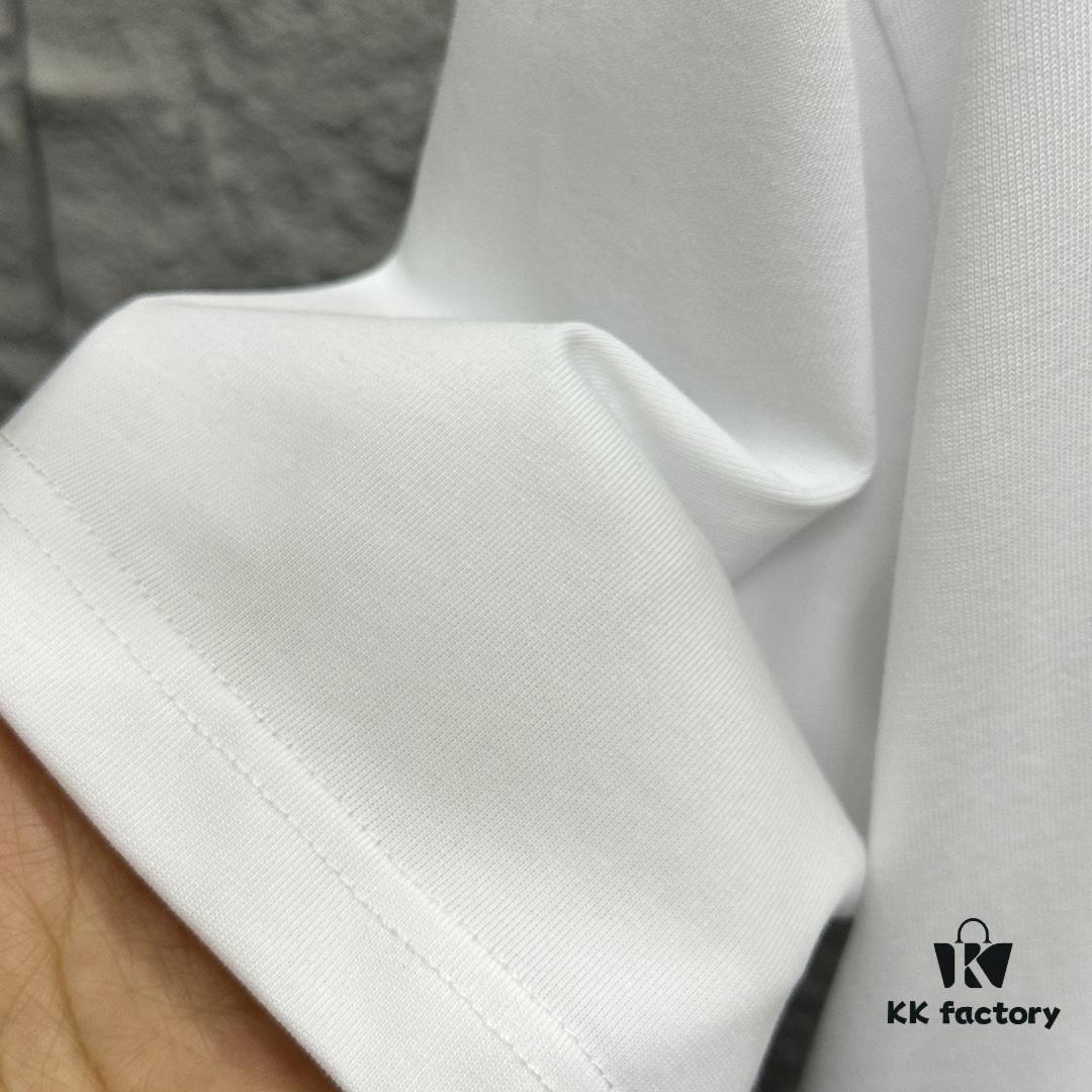 6931a282ccd8ab3d7af96955 Hermes 2025 Spring/Summer New Arrival Moon Horse Print Custom Double Gauze Plain Cotton Short Sleeve T-Shirt Unisex