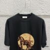 6931a282ccd8ab3d7af96958 Hermes 2025 Spring/Summer New Arrival Moon Horse Print Custom Double Gauze Plain Cotton Short Sleeve T-Shirt Unisex