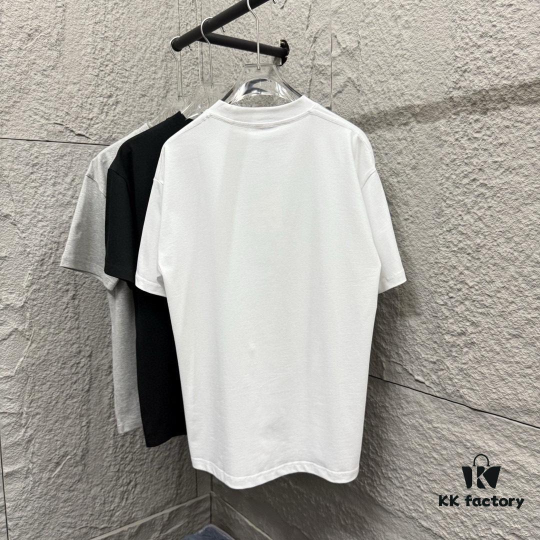 6931a283ccd8ab3d7af9696d Hermes 2025 Spring/Summer New Arrival Sky Sea Freedom Boat Print Custom Double Gauze Plain Cotton Short Sleeve T-Shirt Unisex