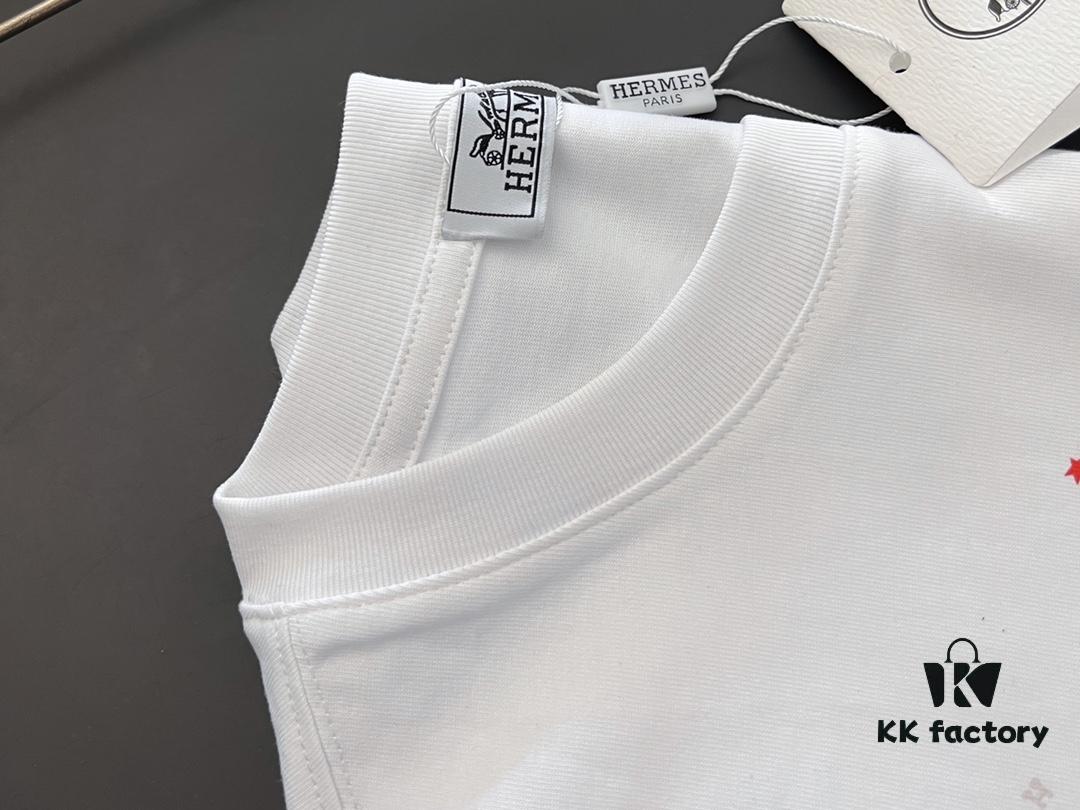 6931a284ccd8ab3d7af96979 Hermes 2025 Latest Print Short Sleeve T-Shirt, High-Quality Cabinet Original Order Short Sleeve, Top-Tier Craftsmanship with Imported Fabric, Premium Cabinet-Grade Screen Printing Design