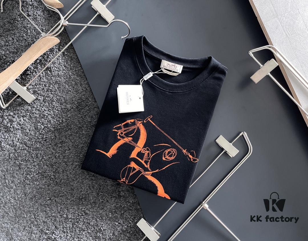 6931a284ccd8ab3d7af9697d Hermes 2025 Latest Print Short Sleeve T-Shirt, High-Quality Cabinet Original Order, Top-Grade Craftsmanship with Imported Fabric