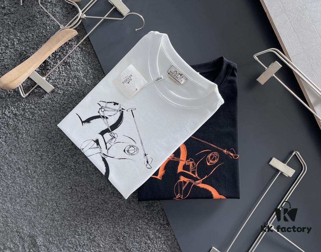 6931a285ccd8ab3d7af96985 Hermes 2025 Latest Print Short Sleeve T-Shirt, High-Quality Cabinet Original Order, Top-Tier Craftsmanship with Imported Fabric