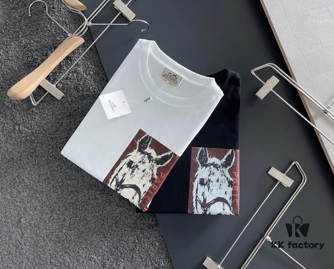 6931a285ccd8ab3d7af9698f Hermes 2025 Latest Print Short Sleeve T-Shirt, High-Quality Cabinet Original Order, Top-Grade Craftsmanship with Imported Fabric