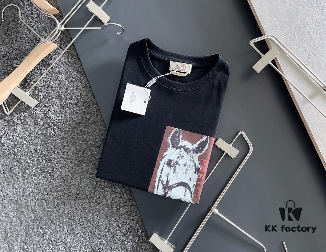 6931a286ccd8ab3d7af96998 Hermes 2025 Latest Print Short Sleeve T-Shirt, High-Quality Cabinet Original Order Short Sleeve, Top-Tier Craftsmanship with Imported Fabric