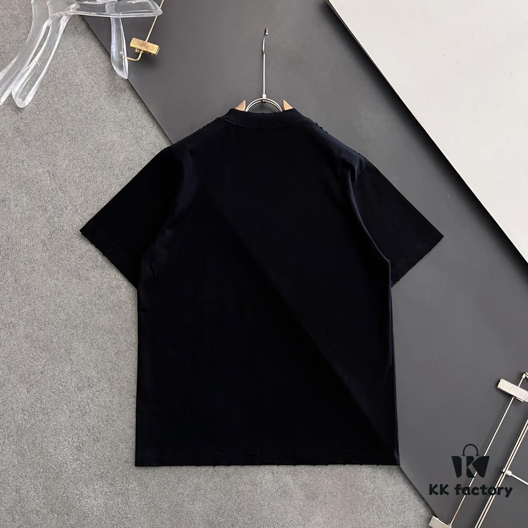 Hermes 2025 Latest Print Short Sleeve T-Shirt, High-Quality Cabinet Original Order Top, Premium Craftsmanship with Imported Fabric