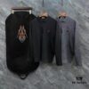 6931a28bccd8ab3d7af96a0c Hermes Men's Latest Casual Polo Collar Wool Pullover