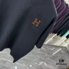 6931a290ccd8ab3d7af96a5f Hermes 2025 Spring Collection Short Sleeve Shirt with Handcrafted Logo, Premium Cotton Custom Gold Thread, Classic Button Hem, OS Drop-Shoulder Fit