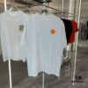 6931a290ccd8ab3d7af96a68 Hermes 2025 Spring Collection Short Sleeve Shirt, Hand-Customized Logo at Chest, Pure Cotton Fabric with Gold Thread Embroidery, Classic Buttoned Hem, OS Drop-Shoulder Fit