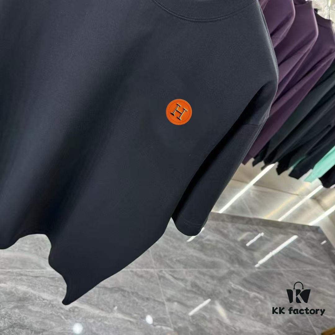 6931a291ccd8ab3d7af96a72 Hermes 2025 Spring-Summer New Arrival Short Sleeve Shirt with Handcrafted Logo at Chest