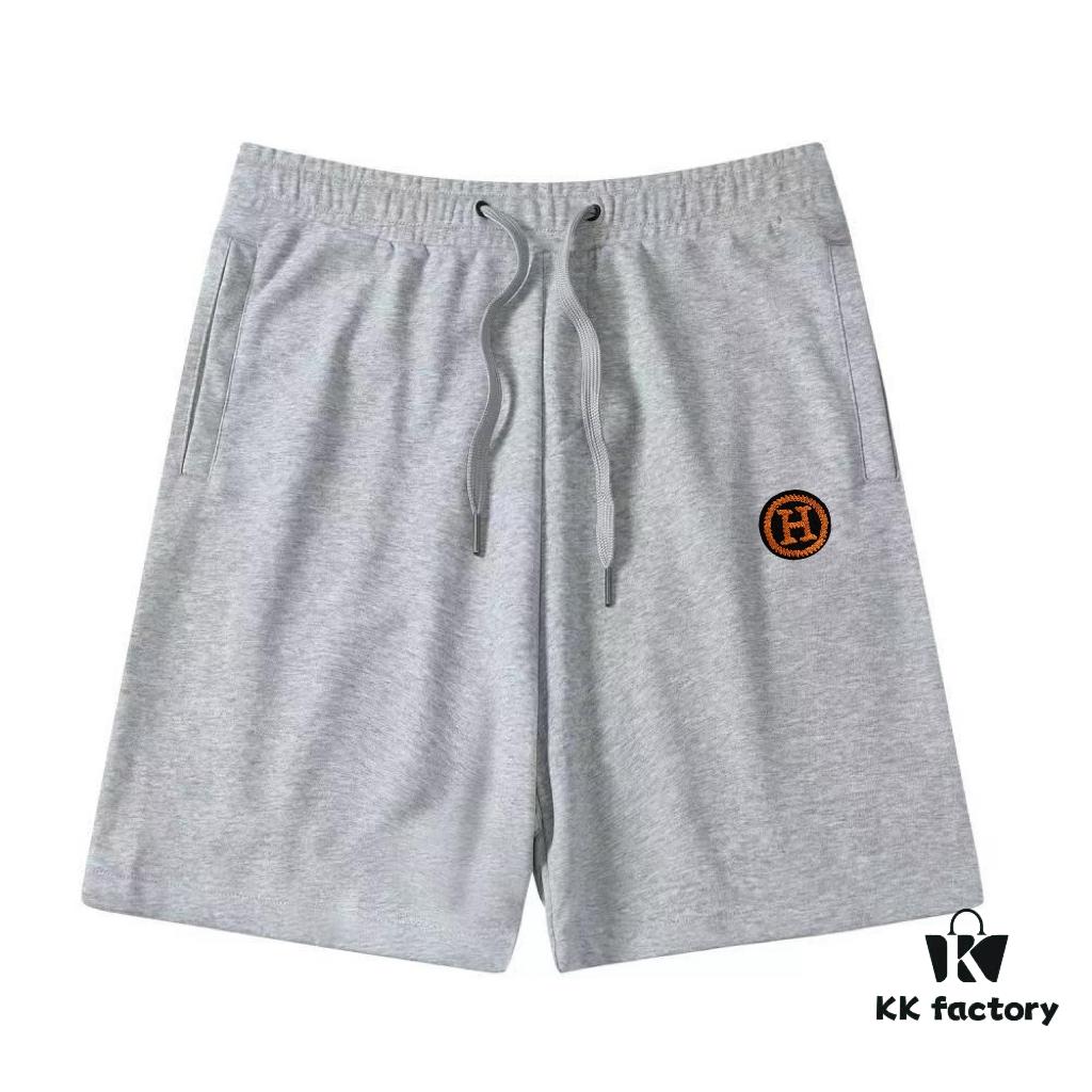 6931a294ccd8ab3d7af96a97 Hermes Casual Unisex Loose Cotton Terry Short Pants (Complete with Three Labels)