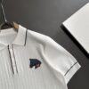 6931a295ccd8ab3d7af96aab High-Quality Hermès 2025 Spring/Summer New Men's Notched Collar Short-Sleeve T-Shirt