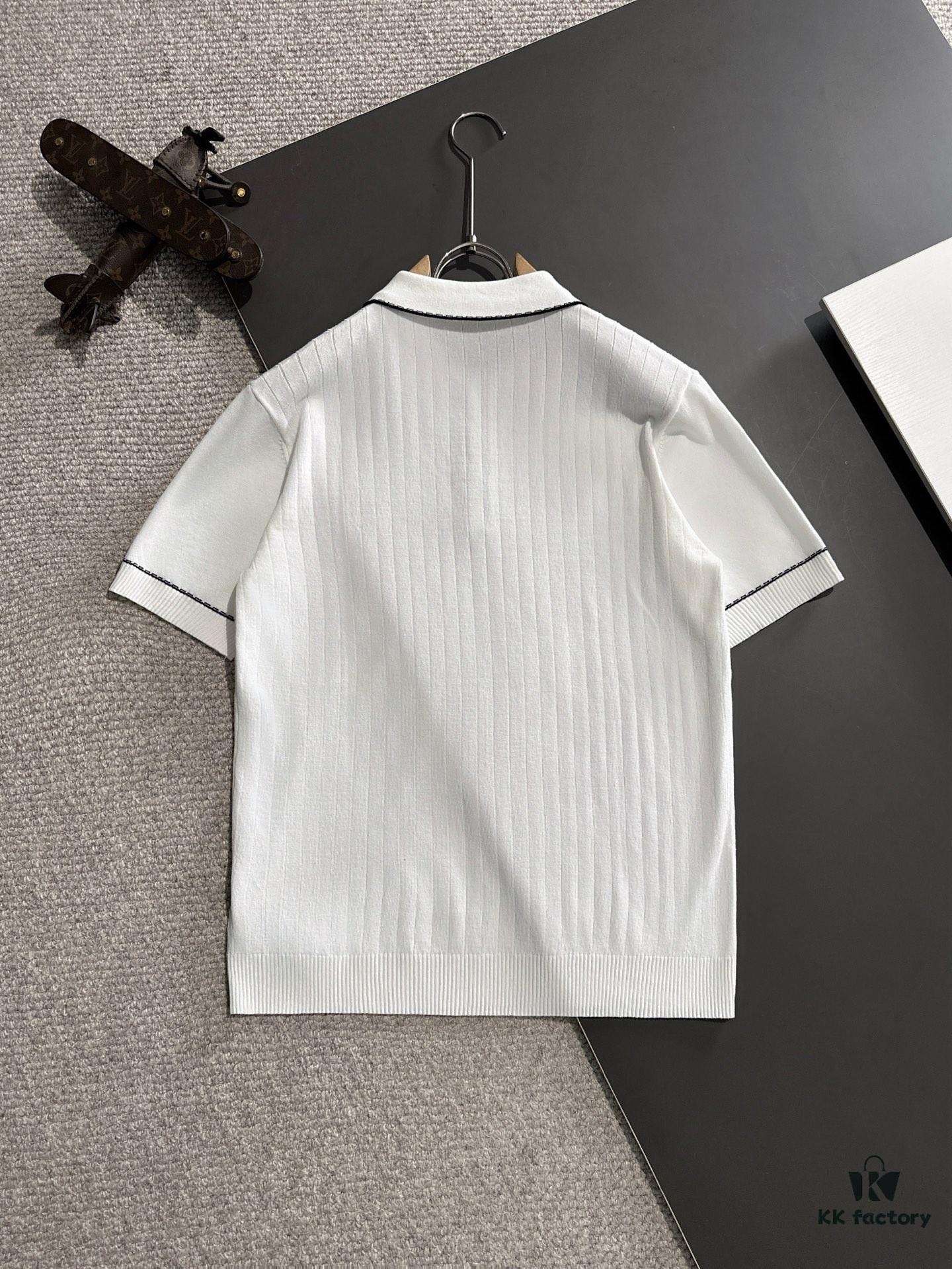 6931a295ccd8ab3d7af96ab2 High-Quality Hermès 2025 Spring/Summer New Men's Notched Collar Short-Sleeve T-Shirt