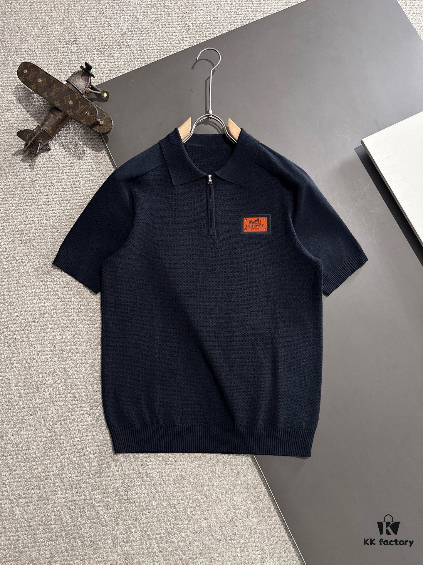 6931a295ccd8ab3d7af96ab3 High-Quality Hermès 2025 Spring/Summer New Men's Collared Short-Sleeve T-Shirt