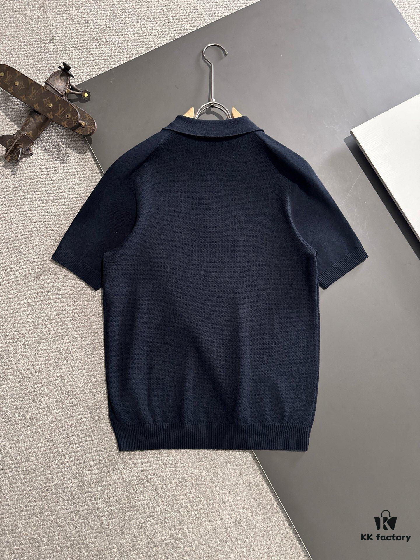 6931a295ccd8ab3d7af96abb High-Quality Hermès 2025 Spring/Summer New Men's Collared Short-Sleeve T-Shirt