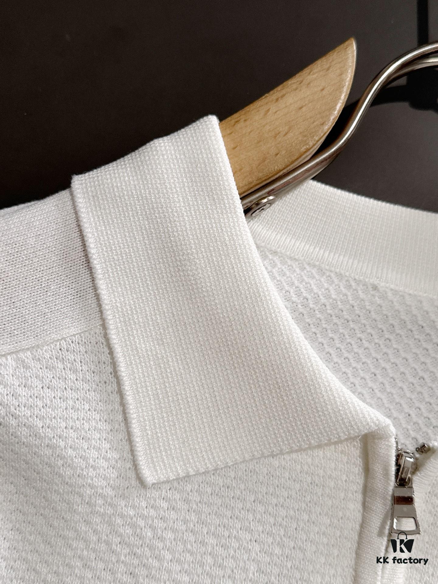 6931a296ccd8ab3d7af96abe High-Quality Hermès 2025 Spring/Summer New Men's Notched Short-Sleeve T-Shirt