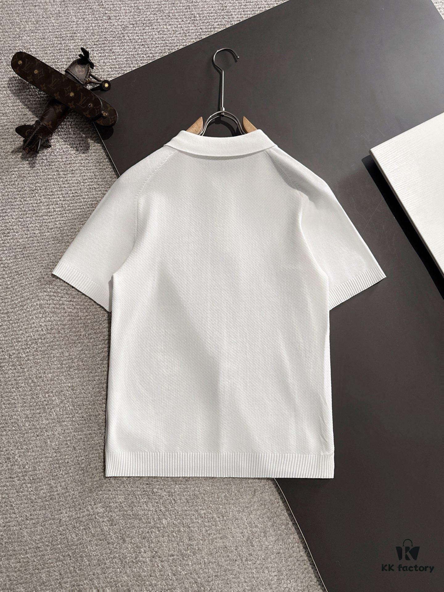 6931a296ccd8ab3d7af96ac4 High-Quality Hermès 2025 Spring/Summer New Men's Notched Short-Sleeve T-Shirt