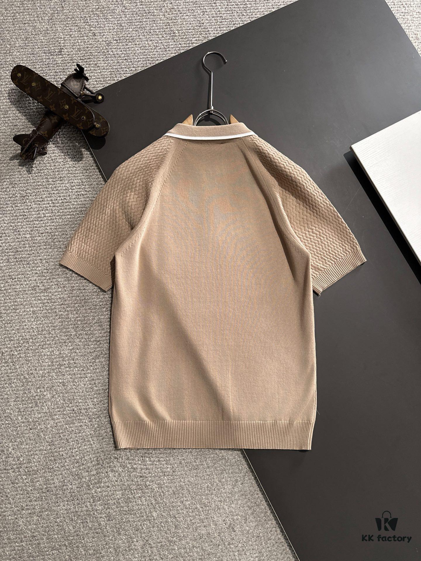 6931a296ccd8ab3d7af96acc High-Quality Hermès 2025 Spring/Summer New Men's Collared Short-Sleeve T-Shirt