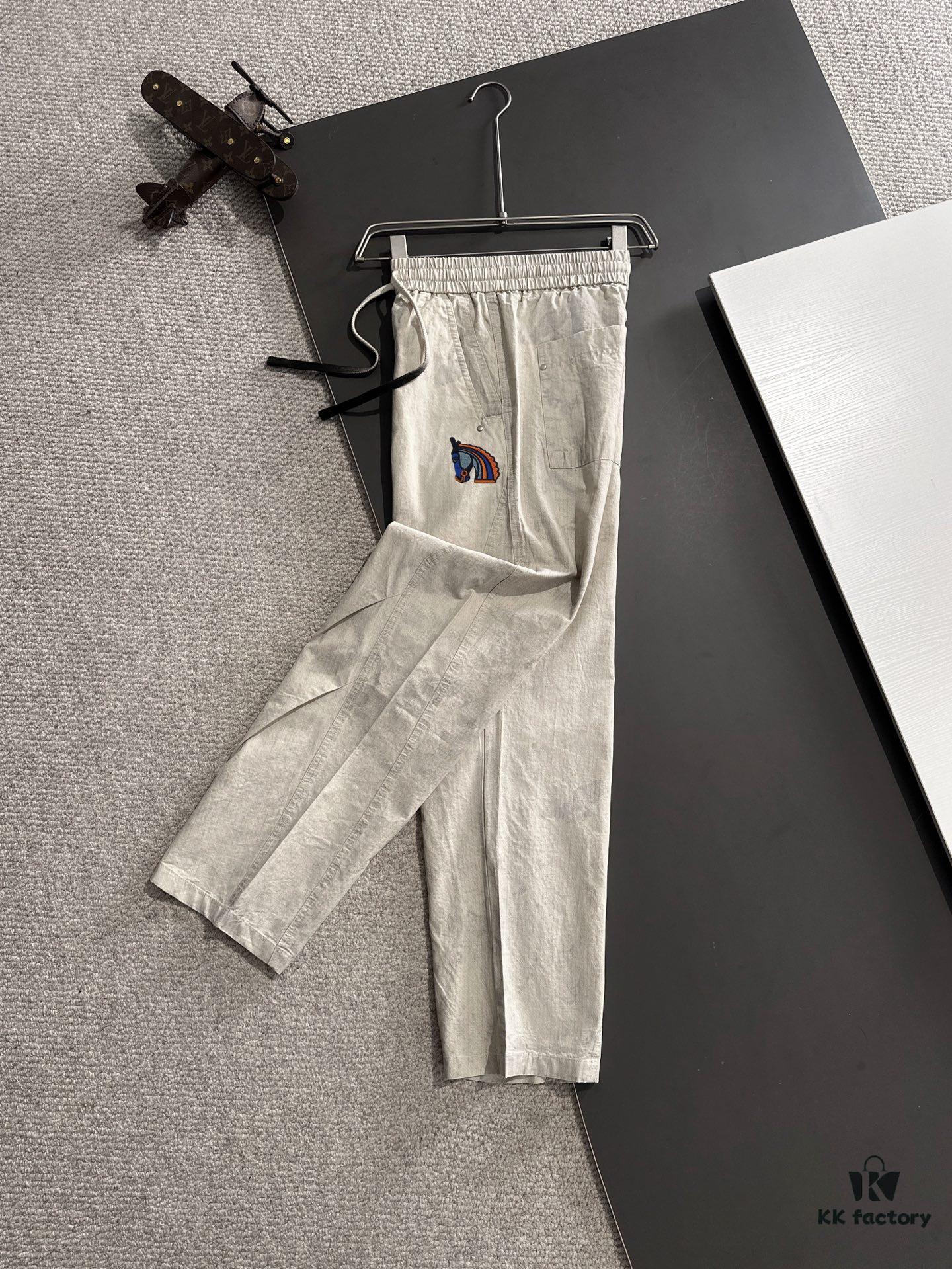 6931a297ccd8ab3d7af96adb Hermes 2025 Spring/Summer New Elastic Waist Casual Pants, Lightweight Custom Fabric from Boutique, Breathable and Highly Comfortable, Exquisite Details, Brand-Inspired Design Concept Reflecting High Quality, Soft and Delicate Touch, Leisure Cut with Excellent Fit