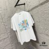 6931a29accd8ab3d7af96b1a Hermes 2025 Spring/Summer New Arrival Building Block Horse Print Custom Double Gauze Plain Cotton Short Sleeve T-Shirt Unisex