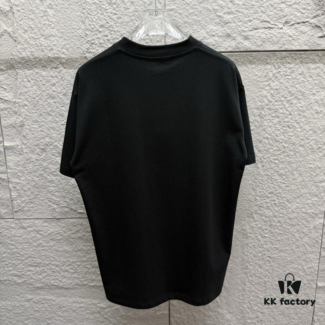 6931a29bccd8ab3d7af96b27 Hermes 2025 Spring/Summer New Arrival Building Block Horse Print Custom Double-Gauze Plain Cotton Short-Sleeve T-Shirt Unisex