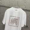 6931a29bccd8ab3d7af96b2d Hermes 2025 Spring/Summer New Arrival Mechanical Horse Print Custom Double Gauze Plain Cotton Short Sleeve T-Shirt Unisex