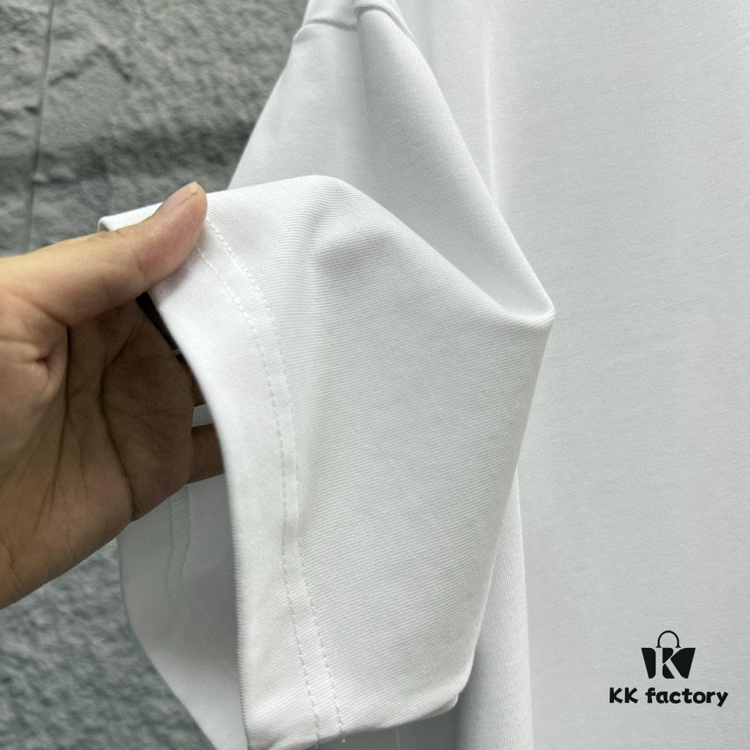 6931a29bccd8ab3d7af96b31 Hermes 2025 Spring/Summer New Arrival Mechanical Horse Print Custom Double Gauze Plain Cotton Short Sleeve T-Shirt Unisex