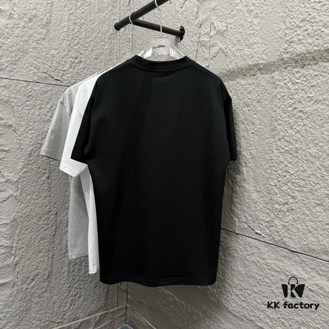 6931a29cccd8ab3d7af96b37 Hermes 2025 Spring/Summer New Arrival Mechanical Horse Print Custom Double Gauze Plain Cotton Short Sleeve T-Shirt Unisex