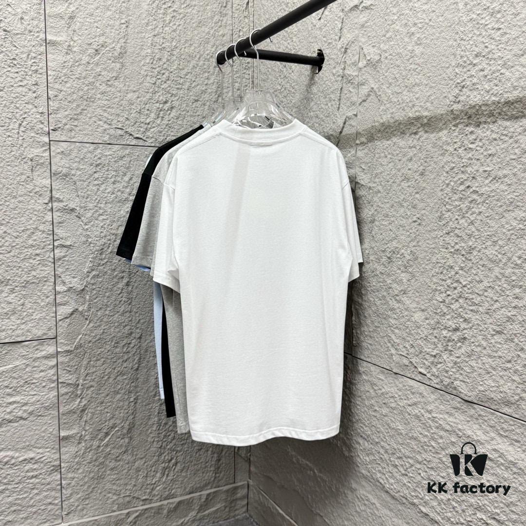 6931a29dccd8ab3d7af96b4a Hermes+ 2025 Spring/Summer New Arrival Classic Totem Abstract Line Horse Print Custom Double Gauze Plain Cotton Short Sleeve T-Shirt Unisex