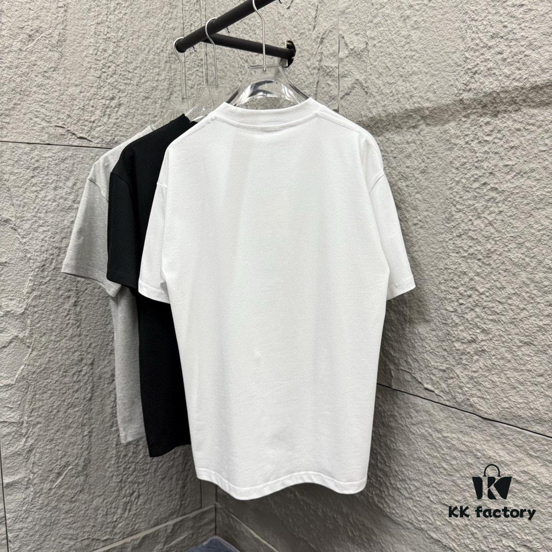 6931a29eccd8ab3d7af96b68 Hermes 2025 Spring/Summer New Arrival Sky Sea Freedom Boat Print Custom Double Gauze Plain Cotton Short Sleeve T-Shirt Unisex