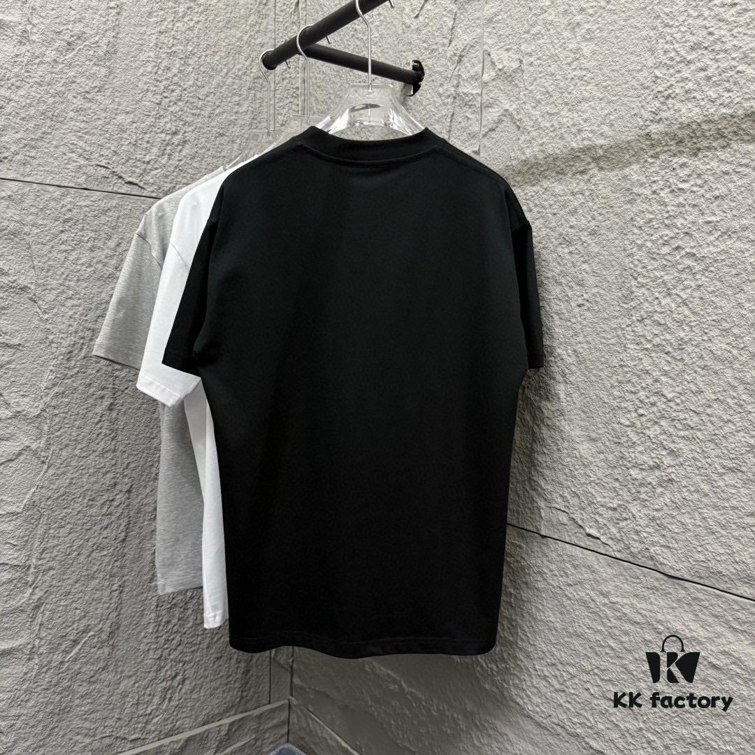 6931a29fccd8ab3d7af96b71 Hermes 2025 Spring/Summer New Arrival Sky Sea Freedom Ship Print Custom Double Gauze Plain Cotton Short Sleeve T-Shirt Unisex