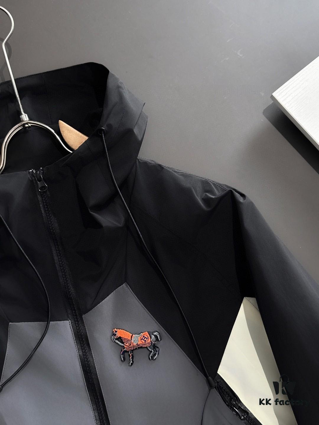 6931a2a1ccd8ab3d7af96b92 Hermes Spring 2025 Latest Zip Hooded Windbreaker Jacket