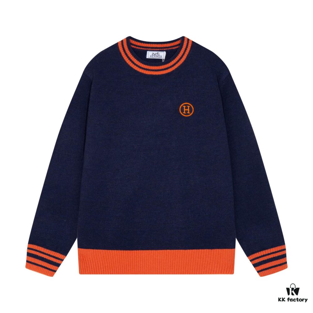 6931a2a2ccd8ab3d7af96b9a Hermes HERMES Full-Print Double G Jacquard Round-Neck Sweater