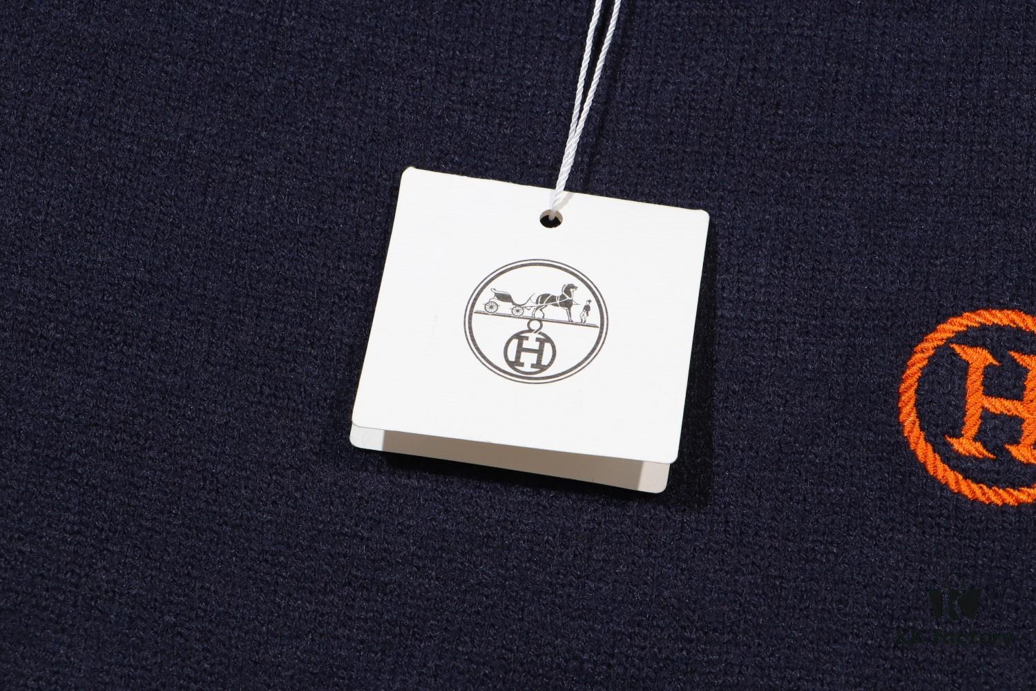 Hermes HERMES Full-Print Double G Jacquard Round-Neck Sweater