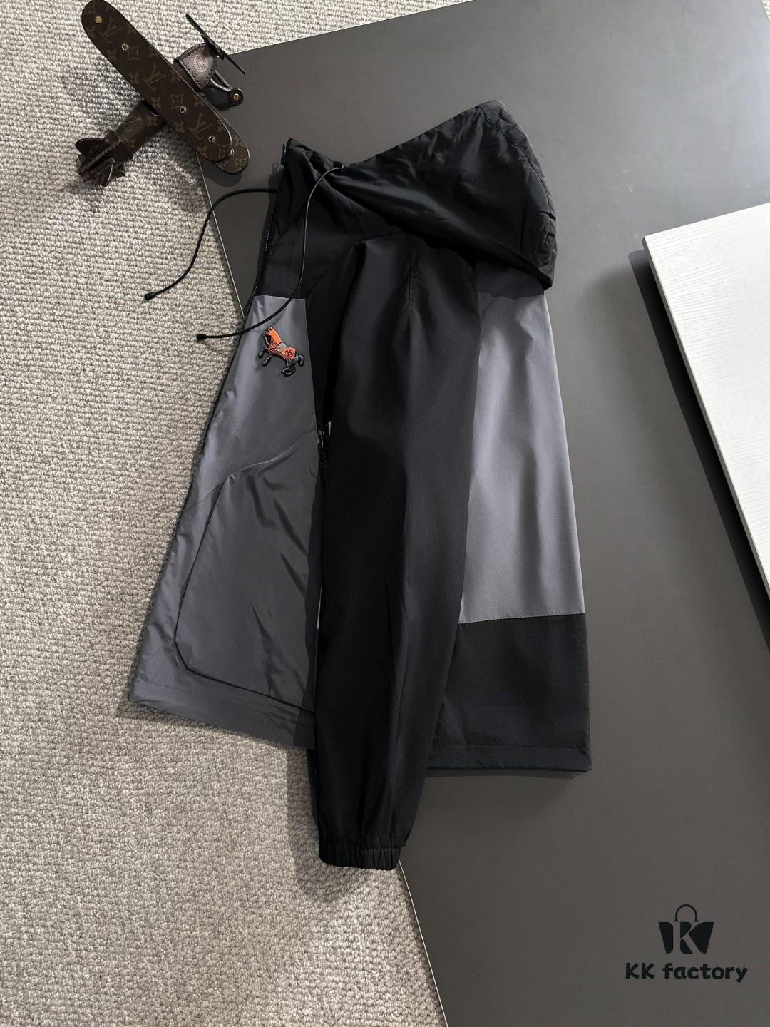 6931a2a4ccd8ab3d7af96bc4 Hermès Autumn-Winter 2024 Latest Zip-Up Windbreaker Jacket, Custom-Dyed Nylon Fabric, Lightweight and Comfortable, Casual Yet Elegant, Perfect for Early Autumn Wear