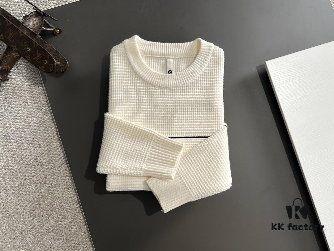 6931a2a6ccd8ab3d7af96bf2 Hermès 2024 Autumn-Winter New Round Neck Wool Blend Sweater, Official Store Bestseller, Embroidered Logo, Premium Craftsmanship