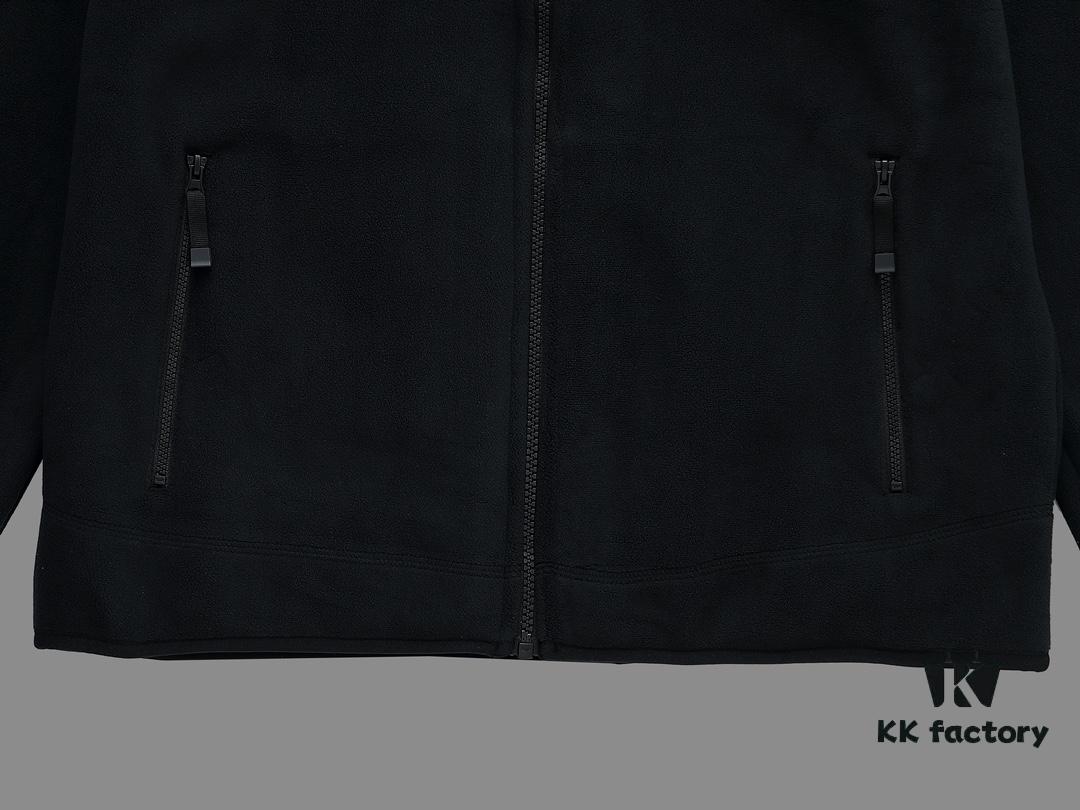 Hermès (Complete Three Labels) 2024 Fall/Winter Men's Cardigan Crewneck Jacket, Imported Double-Sided Fleece Fabric