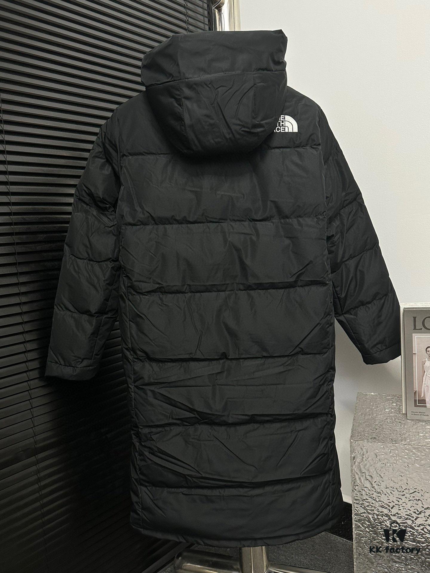 6931a2cdccd8ab3d7af96ebf THE NORTH FACE NEVER STOP EXPLORING Series Long-Length Down Jacket - Unisex Workwear Style with Hood, Waterproof and Windproof Fabric, 800 Fill Power White Goose Down