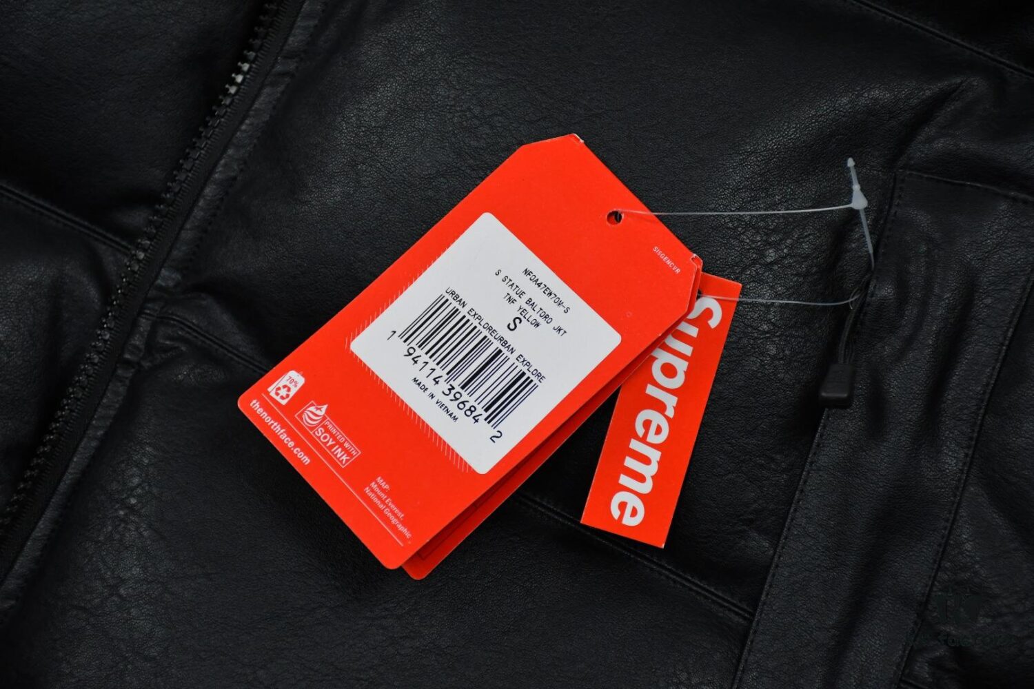 Supreme x The North Face 17FW Leather Nuptse Jacket - Premium Down Jacket with Genuine Leather
