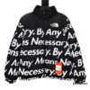 6931a2e0ccd8ab3d7af9702e Supreme x The North Face TNF 15FW By Any Means Collaborative Down Jacket (Full Alignment Lettering) with Hidden Hood