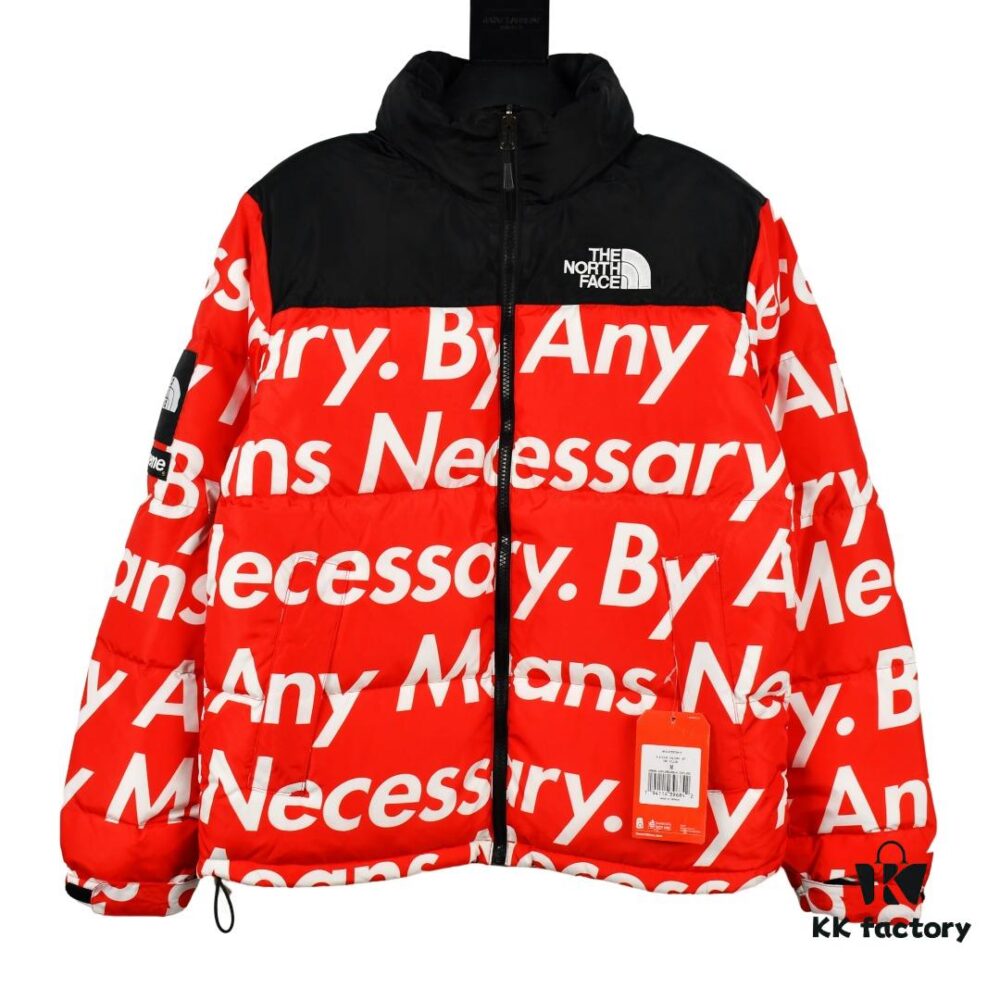 6931a2e0ccd8ab3d7af97037 Supreme x The North Face TNF 15FW By Any Means Collaboration Down Jacket (Full Alignment Letters) with Hidden Hood