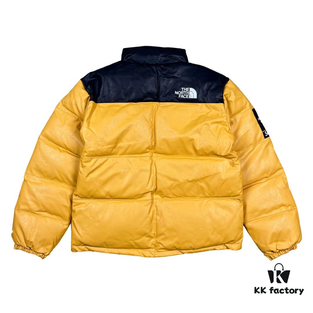 6931a2e3ccd8ab3d7af9706e Supreme x The North Face 17FW Leather Nuptse Jacket - Premium Down Puffer with Genuine Leather