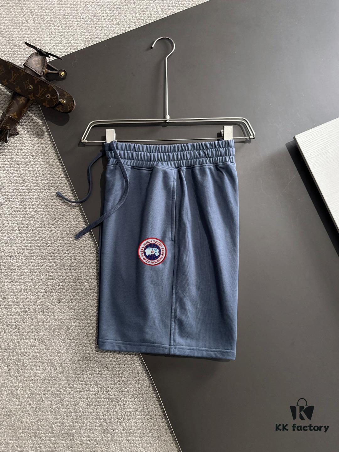 6931a2feccd8ab3d7af9726f High-End CANADA GOOSE 2025 Spring/Summer New Casual Elastic Waist Loose Dyed Short Pants