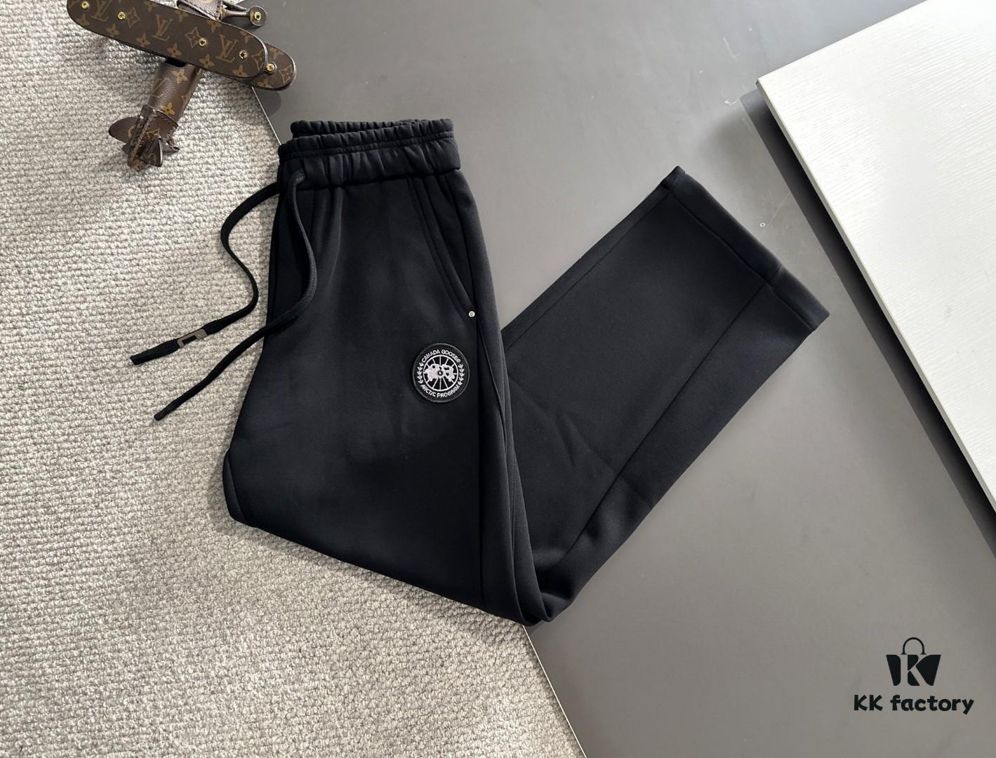 6931a302ccd8ab3d7af972c1 Canada Goose 2025 Early Spring New Elastic Waist Casual Pants, Fleece-Lined and Thickened for Warmth