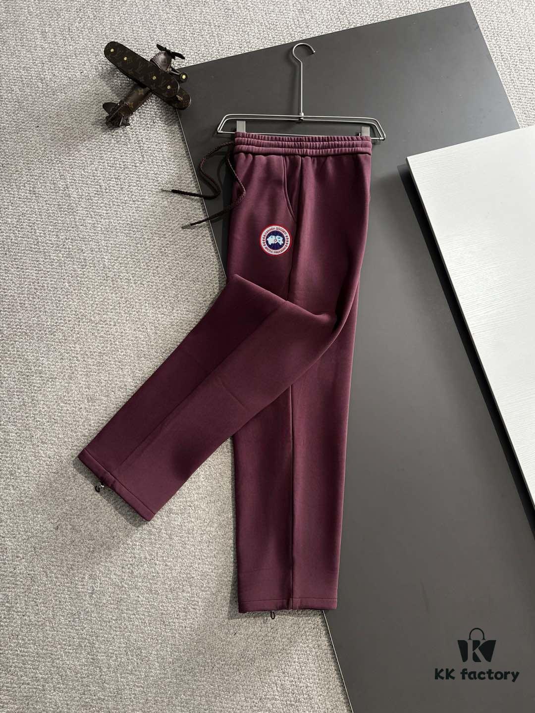 6931a304ccd8ab3d7af972ee Large Goose 2024 Autumn/Winter New Casual Elastic Waist Pants, Fleece-Lined and Thickened, Premium Custom Fabric, Breathable and Comfortable, Exquisite Details, Brand-Inspired Design, High-Quality Craftsmanship, Soft and Smooth Touch