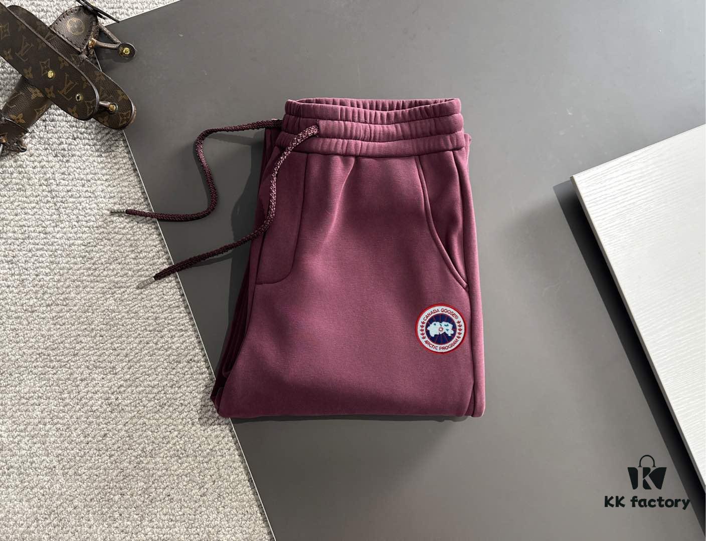 6931a304ccd8ab3d7af972ef Large Goose 2024 Autumn/Winter New Casual Elastic Waist Pants, Fleece-Lined and Thickened, Premium Custom Fabric, Breathable and Comfortable, Exquisite Details, Brand-Inspired Design, High-Quality Craftsmanship, Soft and Smooth Touch