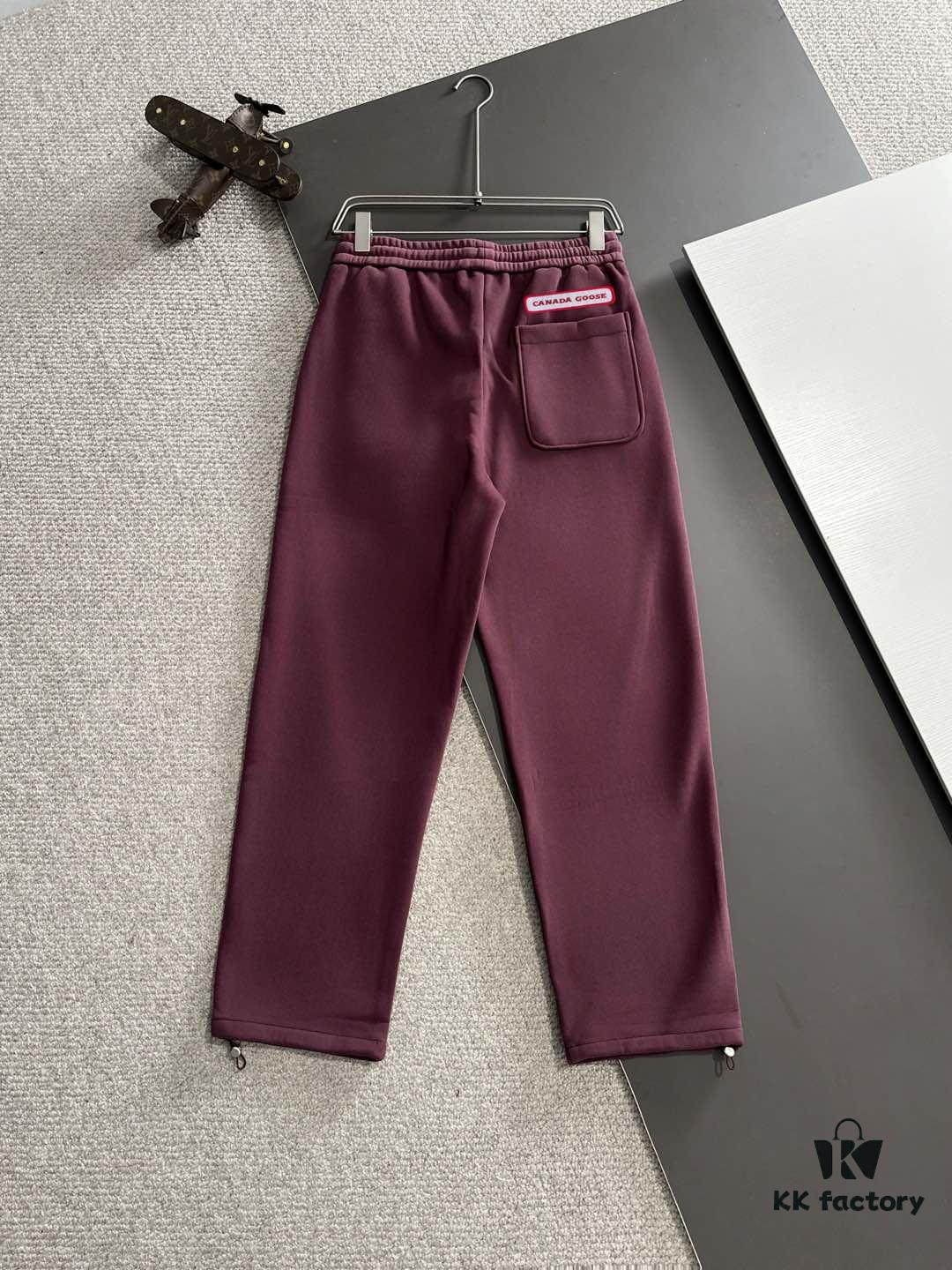 6931a304ccd8ab3d7af972f0 Large Goose 2024 Autumn/Winter New Casual Elastic Waist Pants, Fleece-Lined and Thickened, Premium Custom Fabric, Breathable and Comfortable, Exquisite Details, Brand-Inspired Design, High-Quality Craftsmanship, Soft and Smooth Touch